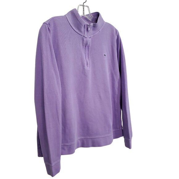 Vineyard Vines Tops - Vineyard Vines XL Top Pique Knit Quarter Zip Pullover Soft Whale Logo Lavender